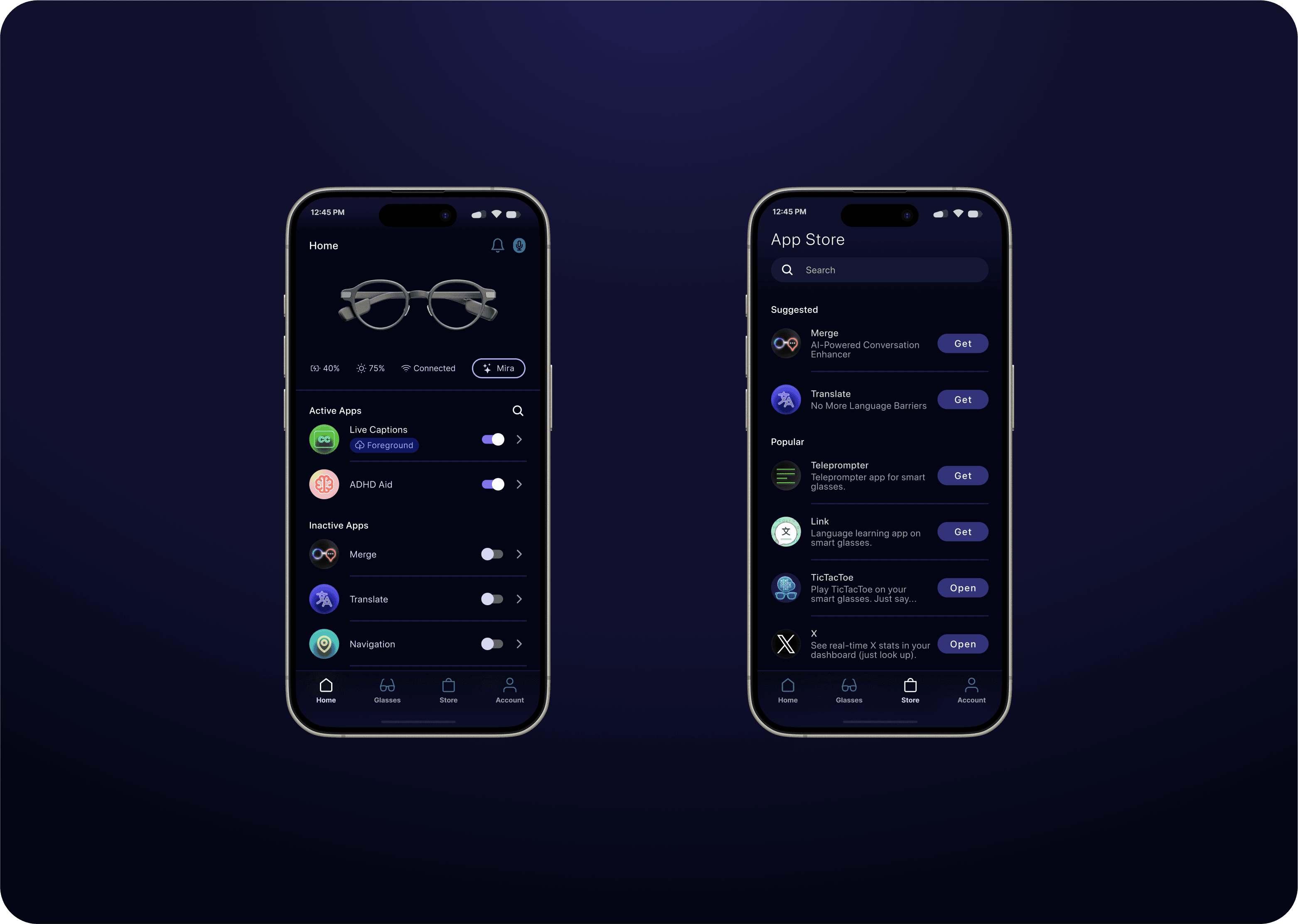 MentraOS App Store Interface